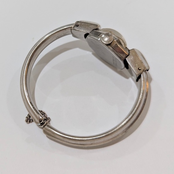 Vintage BENRUS Petite Silver Ladies Wind-Up Wrist Watch Bracelet 10K Gold filled - Picture 8 of 14